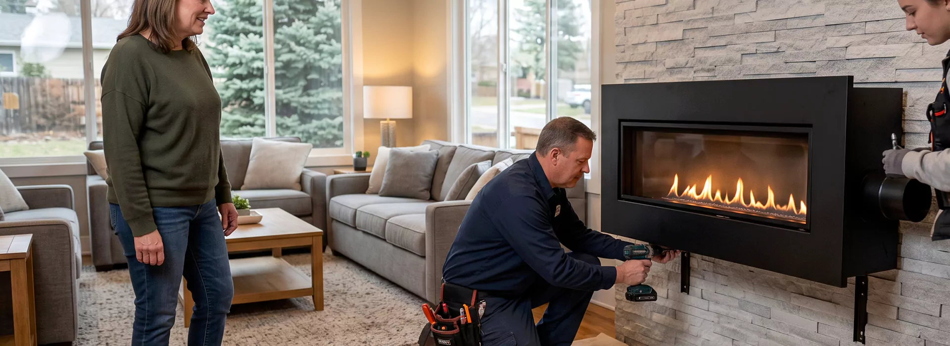 Floating Fireplace Installation Lakewood, NJ
