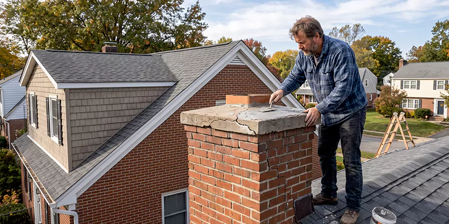 Brick Chimney Crown Repair Lakewood