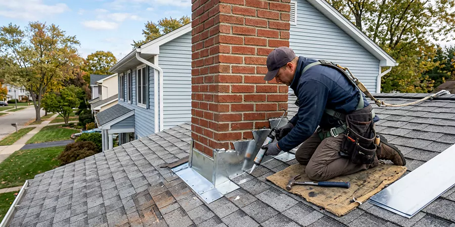 Roof and Chimney Flashing Leak Repair Lakewood