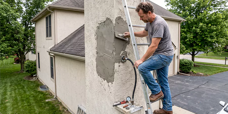 Gas and Stucco Chimney Repair Lakewood