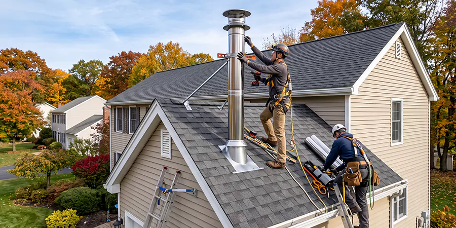 Freestanding and Corner Pellet Stove Installation Lakewood