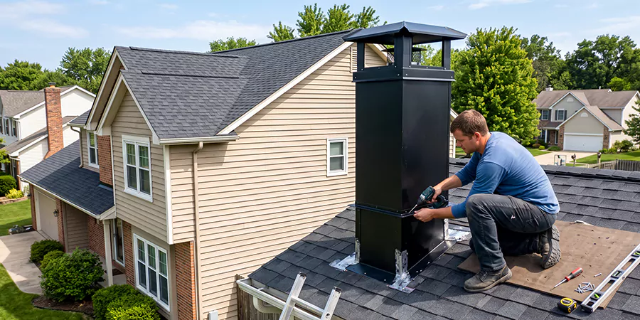 Prefab Chimney Chase Installation Lakewood